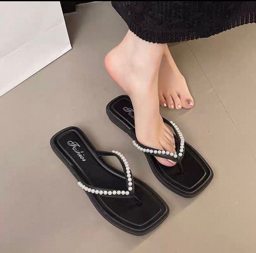 Girls Stylish Slippers Black P-all code:09